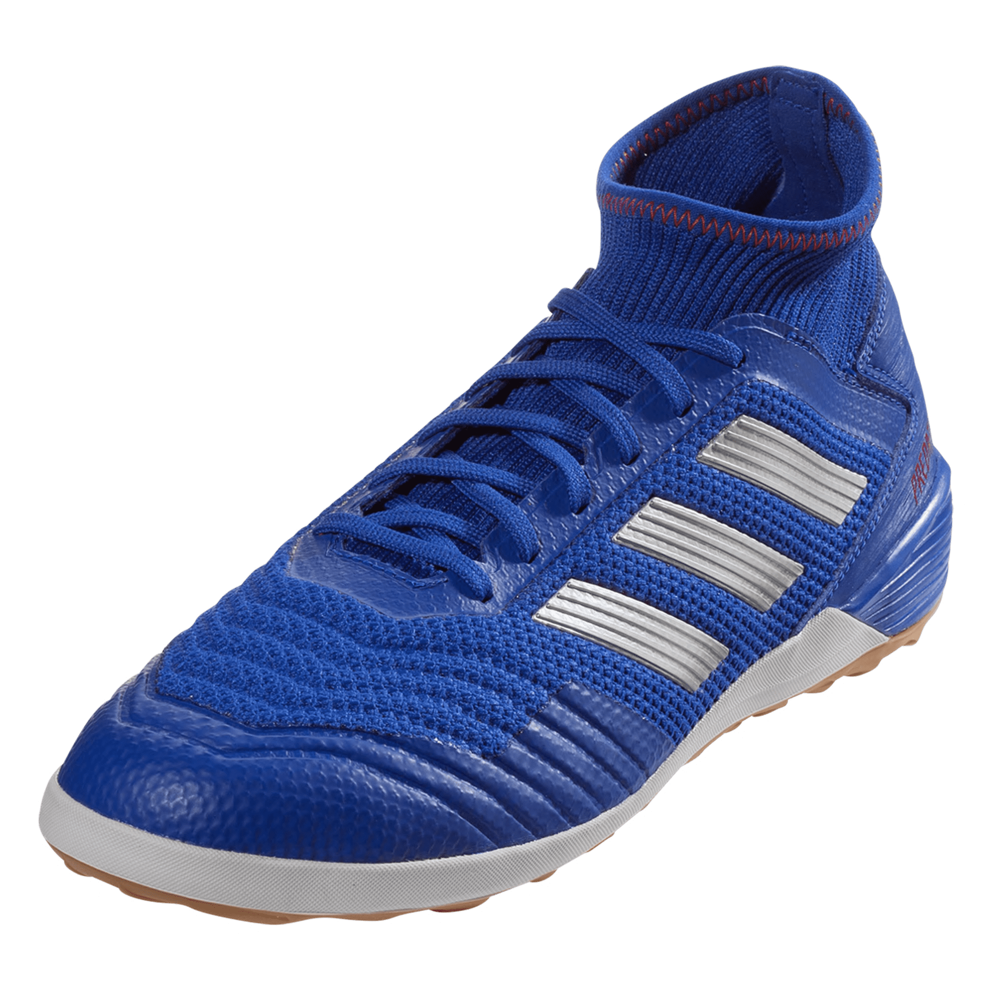 blue indoor soccer shoes